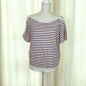 Lily Pulitzer Striped Top Cold Shoulder S/M